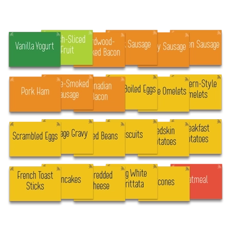 Hampton Breakfast ID Labels - Set of 24 - Canadian/English