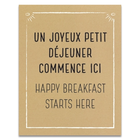 Hampton Breakfast Island Sign - French/Canadian