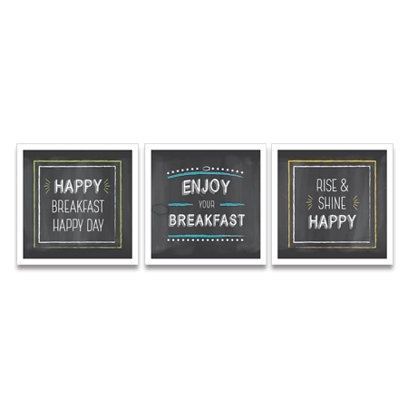 Hampton Breakfast Refresh Graphics Framed Artwork - Set of 3 - Canadian/English