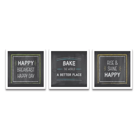 Hampton Breakfast Refresh Graphics Framed Artwork - Set of 3