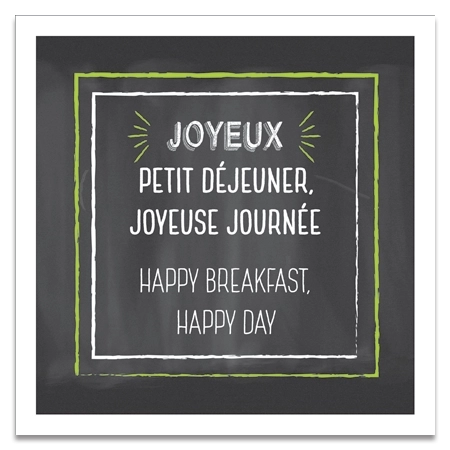 Hampton Breakfast Refresh Graphics Happy Breakfast, Happy Day Framed Artwork - French/Canadian
