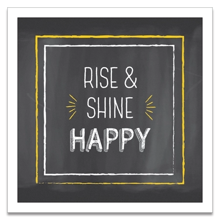 Hampton Breakfast Refresh Graphics Rise & Shine Happy Framed Artwork - Canadian/English
