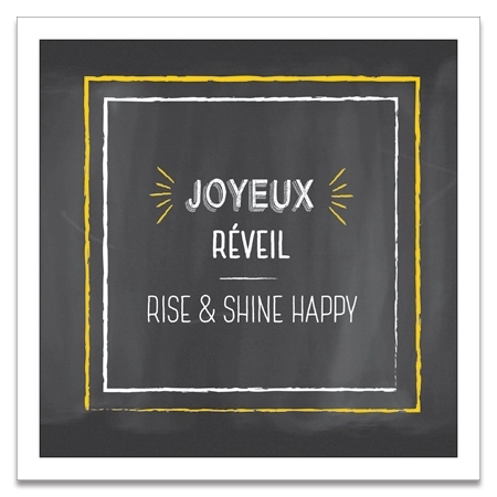 Hampton Breakfast Refresh Graphics Rise & Shine Happy Framed Artwork - French/Canadian