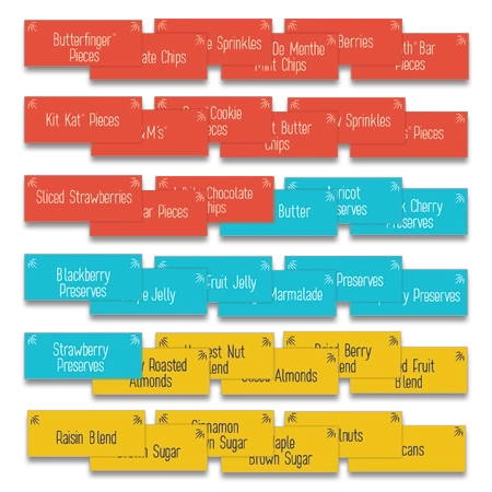 Hampton Breakfast Topping Tags - Set of 36 - Canadian/English