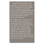 Handgun Licensing Law Sign (30.07) - Open Carry