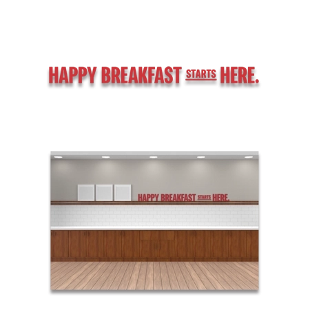 'Happy Breakfast Starts Here' Dimensional Letters