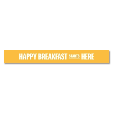 Happy Breakfast Starts Here sign - Insert Only (For One-Off Replacement Only)