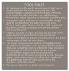 Hawaii Pool Rules Sign
