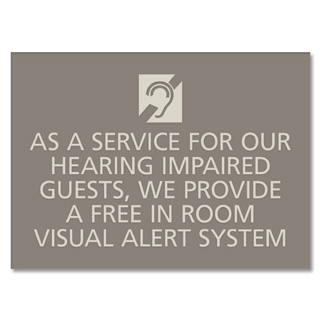Hearing Impaired: Visual Alert Sign