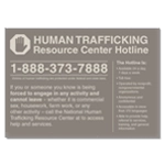 Human Trafficking Notice - Acrylic MaterialNew York Code