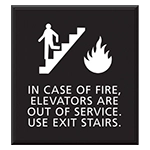 In Case of Fire, Elevators Are Out of Service... w/No Braille