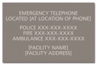 ISPSC Pool Emergency Phone Sign