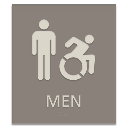Men Sign w/Male & Dynamic ISA Symbols