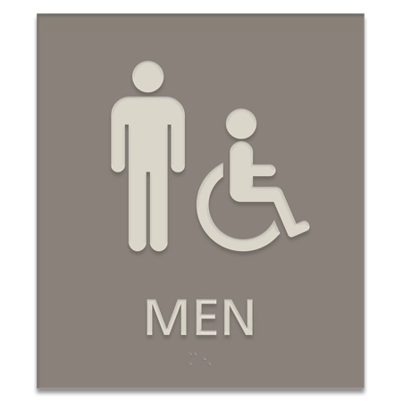 Men Sign w/Male & ISA Symbols