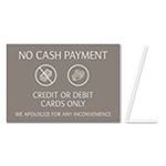 No Cash Payment - Easel Sign