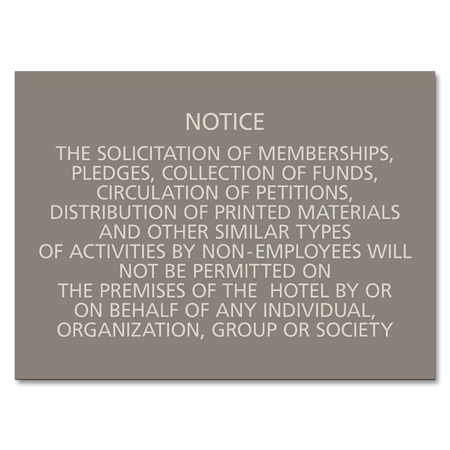 No Soliciting Notice