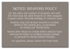 'Notice: Weapons Policy' Sign - FL Compliant - Acrylic Version