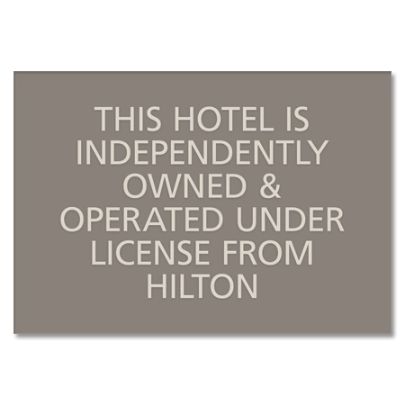 Owned & Operated Under License From Hilton