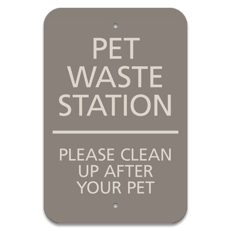 Pet Walking Area Sign