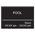 Pool Hours Sign