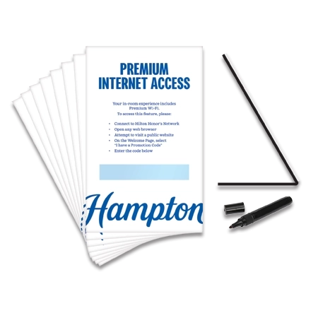 Premium Internet Access Easel w/Chalk Marker - 8 Pack