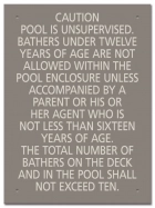 Province Pool Rules Sign - Ontario Compliant: Canada