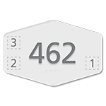 Room Number Sign w/Symbols - California Only