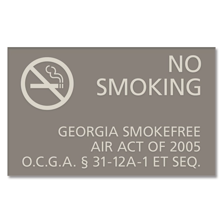Smoke-Free Location - No Smoke Symbol:Georgia Only