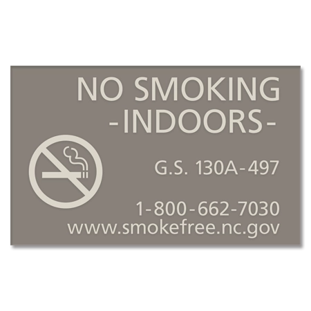Smoke-Free Location - No Smoke Symbol:North Carolina Only