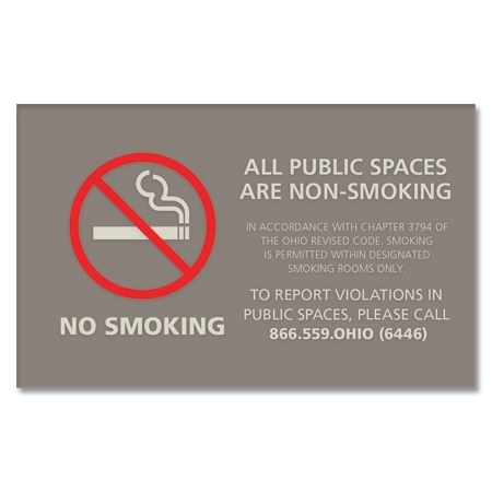 Smoke-Free Location - No Smoke Symbol:Ohio Only