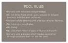 South Dakota Pool Rules Sign