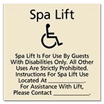 Spa Lift Rules w/ISA Symbol - Large