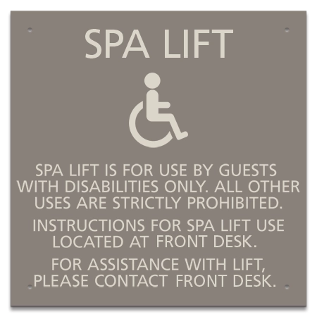 Spa Lift Rules w/ISA Symbol