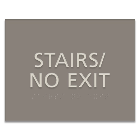"Stairs/No Exit" Egress Sign - CA Compliant