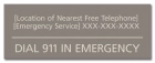 State Pool Sign - In Emergency Dial 911- Minnesota Compliant