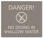 State Pool Sign - No Diving - Maryland Compliant