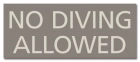 State Pool Sign - No Diving - Virginia Compliant
