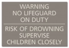 State Pool Sign - No Lifeguard - Georgia Compliant