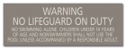 State Pool Sign - No Lifeguard - Indiana Compliant