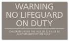 State Pool Sign - No Lifeguard - Iowa Compliant