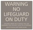 State Pool Sign - No Lifeguard - Massachusetts Compliant