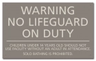 State Pool Sign - No Lifeguard - Nevada Compliant