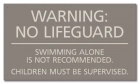 State Pool Sign - No Lifeguard - Ohio Compliant