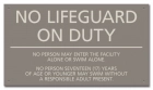 State Pool Sign - No Lifeguard on Duty - KY Compliant