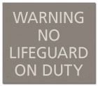 State Pool Sign - No Lifeguard Wading Pool - North Carolina Compliant