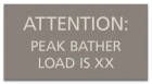 State Pool Sign - Peak Bather Load - Utah Compliant