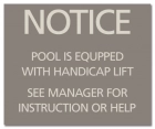 State Pool Sign - Pool Lift - Illinois Compliant