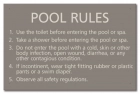 State Pool Sign - Pool Rules - Arizona Compliant