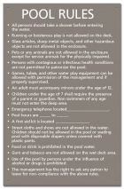 State Pool Sign - Pool Rules - Arkansas Compliant