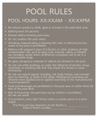 State Pool Sign - Pool Rules - DC Compliant